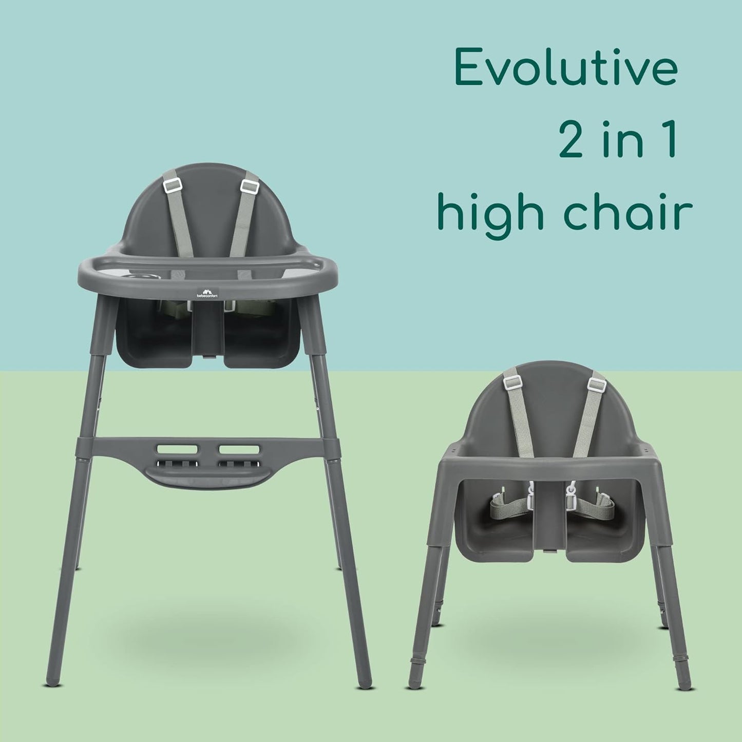 2-In-1 Adjustable Baby High Chair